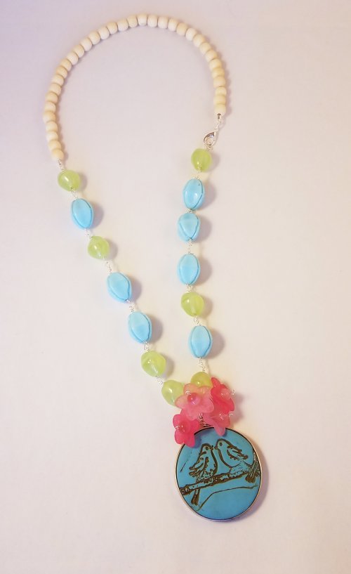 Debbie Blair's Color Inspiration,  Welcome Spring - , Wire Jewelry Design, Design, welcome spring necklace